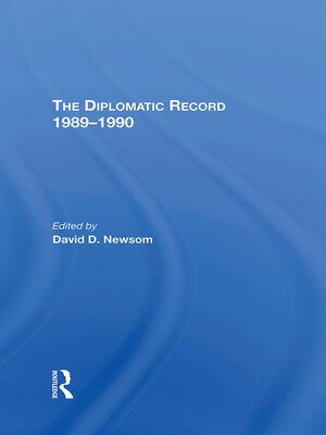 cover image of The Diplomatic Record 19891990